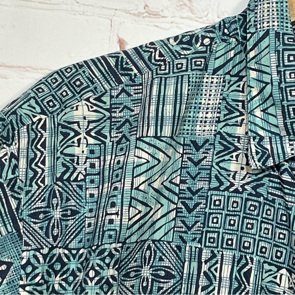 Tori Richard Honolulu Shirt Mens Large Geometric Graphic Print Button Up - Picture 7 of 13